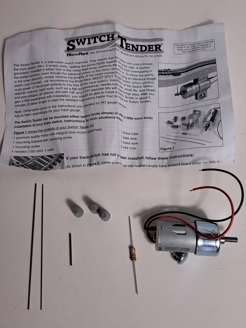 Micro-Mark Switch Tender Slow Motion Switch Machine For All Track Gauges Scales